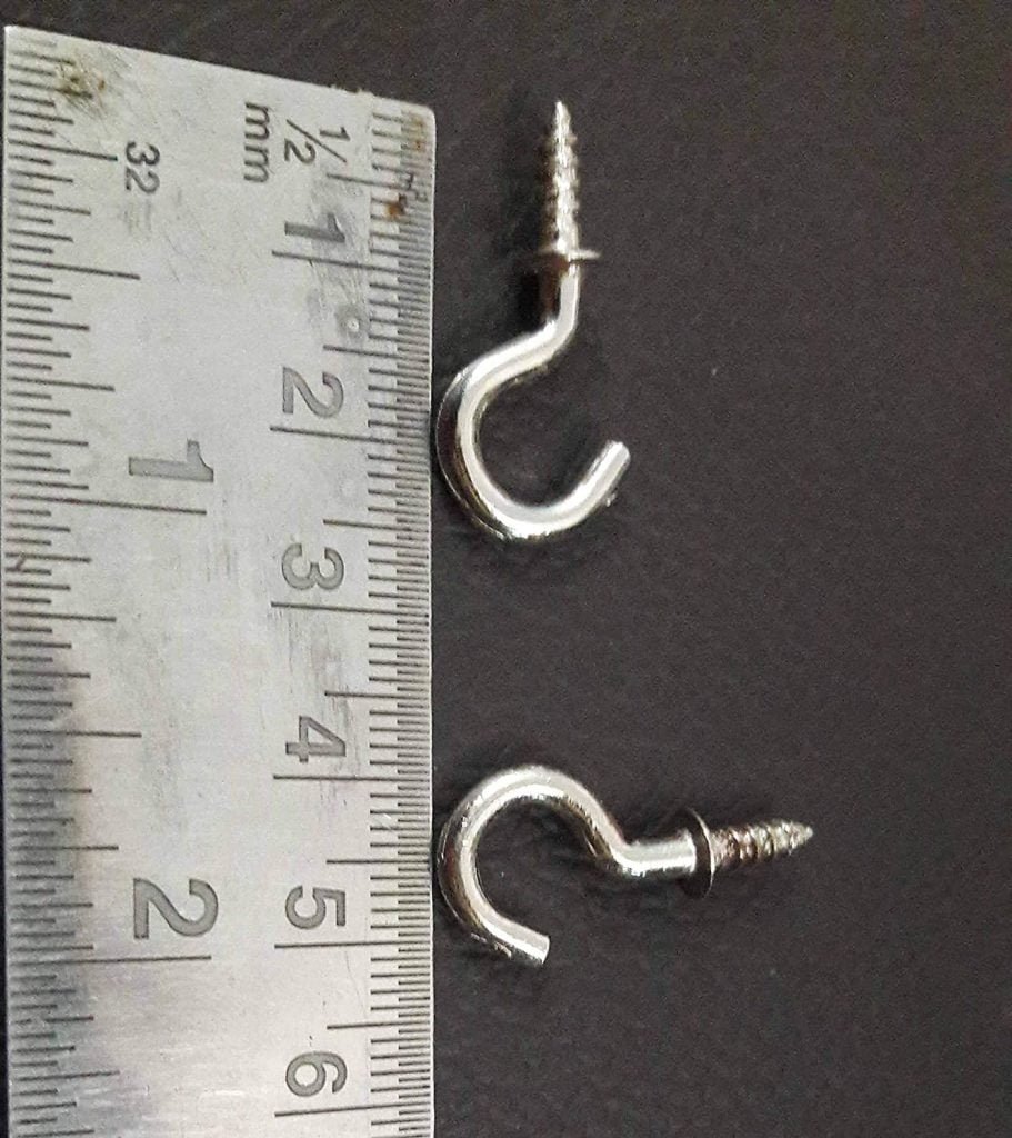 INDRICO Cup Hook, Steel Open Sheep Eye Ring Hook, Steel Made Self